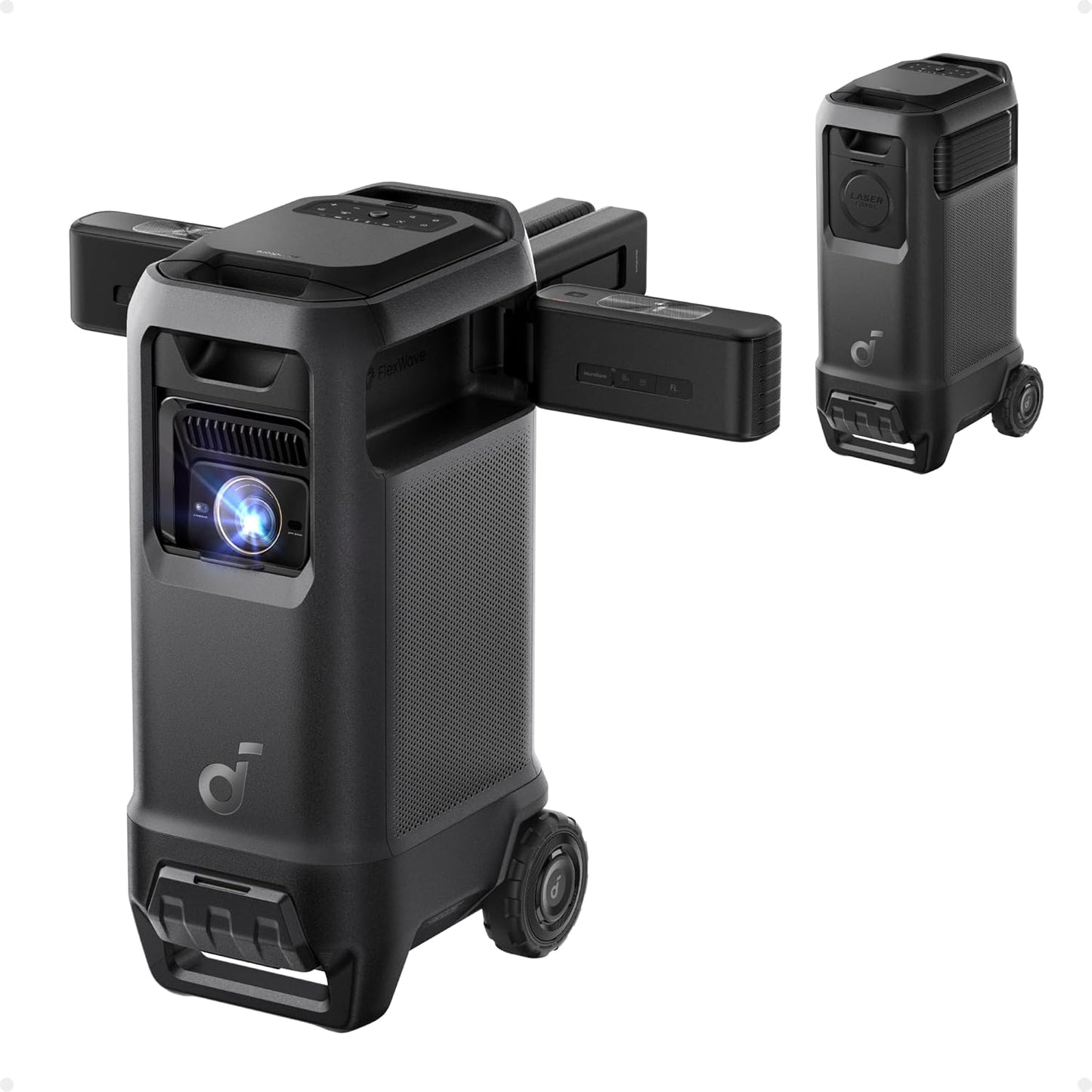 soundcore Nebula X1 Pro Mobile Theater: 4K Triple Laser Projector with 200" Silent Inflatable Screen, 3500 ANSI Lumens, 7.1.4 Dolby Atmos, 56000:1 Contrast, Optical Zoom, Wireless Battery Pump