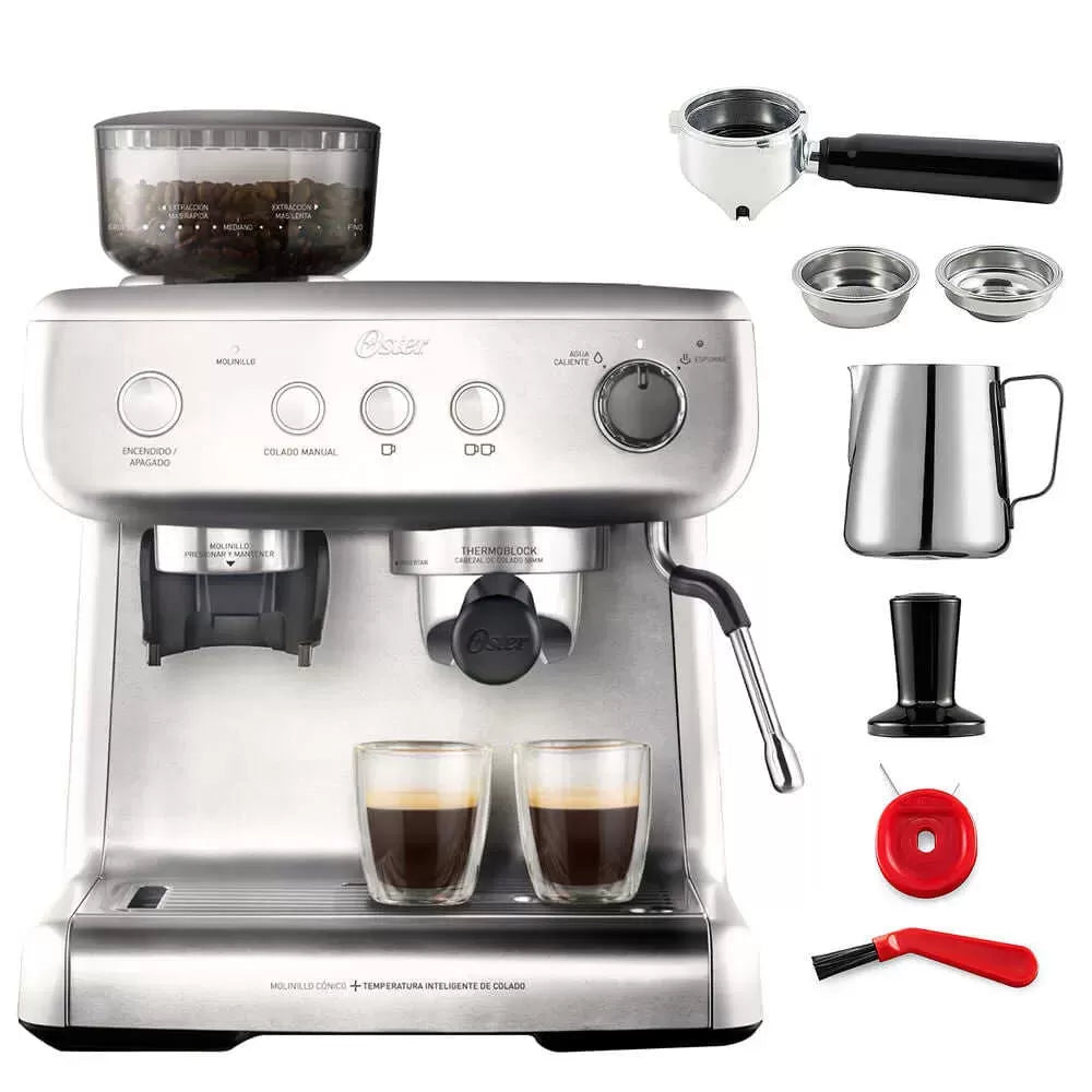 Oster® Perfect Brew espresso coffee maker 15 bar built-in grinder BVSTEM7300