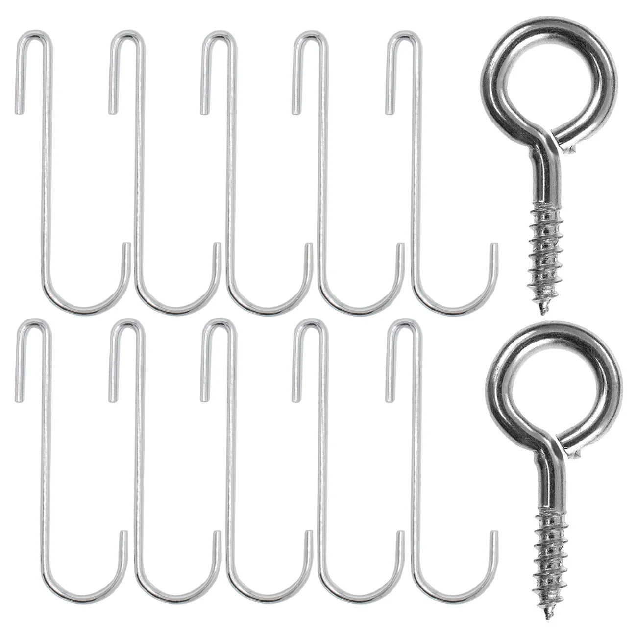 Ceiling mounted Pot Rack with Hooks - Chrome