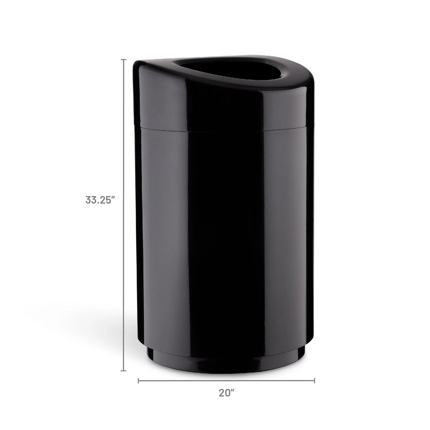Large Trash Can, 30-Gallon Metal Garbage Can, Receptacle
