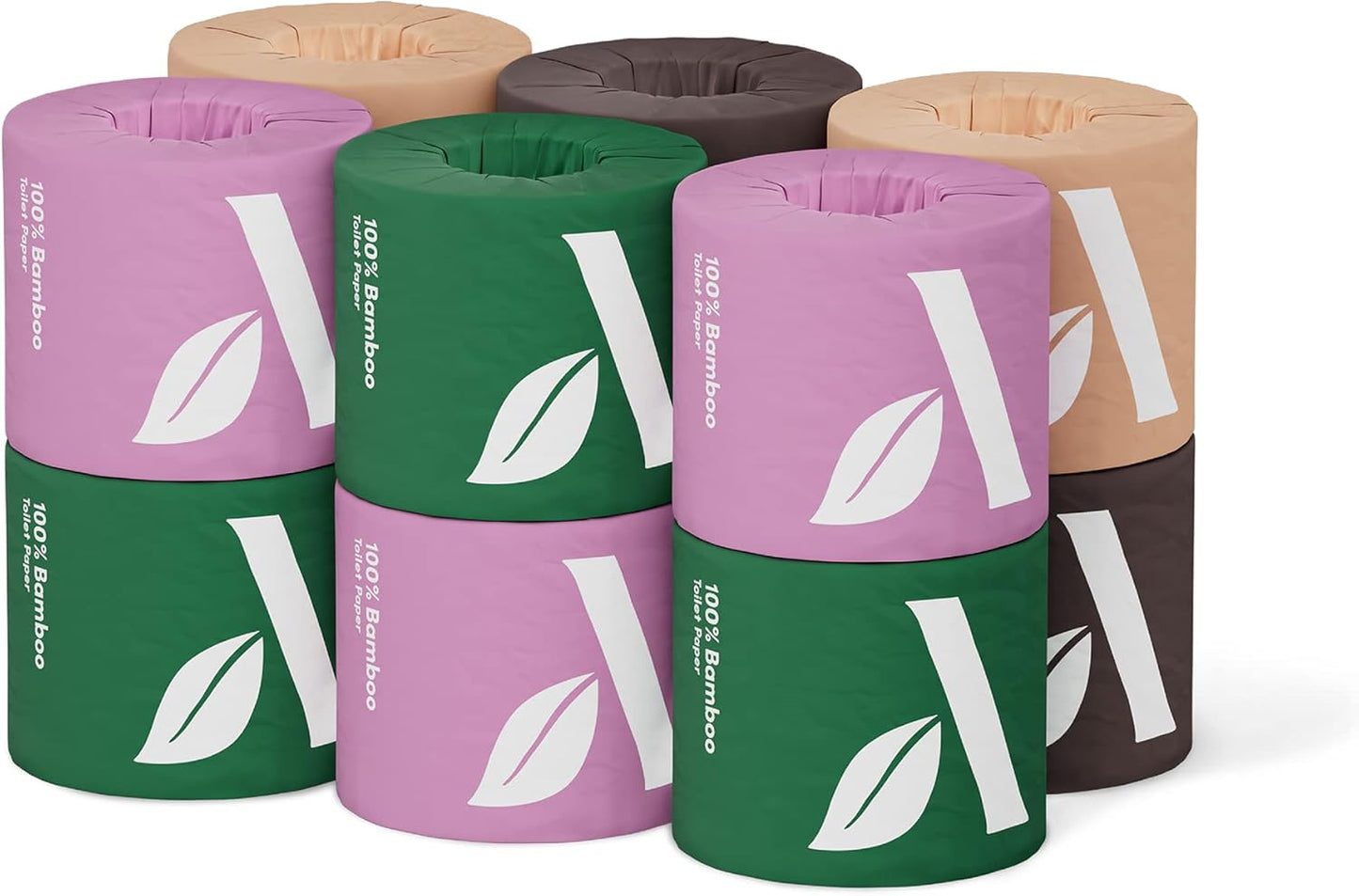 Amazon Aware Bamboo 3-Ply Toilet Paper, Unscented, 24 Rolls, FSC Certified, 350 Sheets, 8400 Count, Pack of 24, Plastic-Free