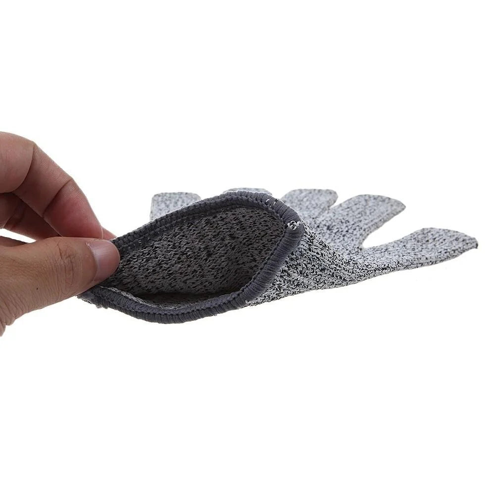 BooBooNoMore Kevlar No Cut Kitchen Gloves - Machine-Washable - High-Grade Polyethene - Lightweight - Kitchen, Grey - Large