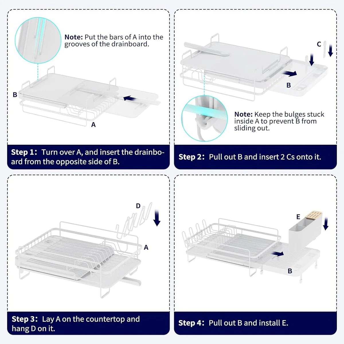 26.7'' Kitsure Large Dish Drying Rack - Extendable Dish Rack
