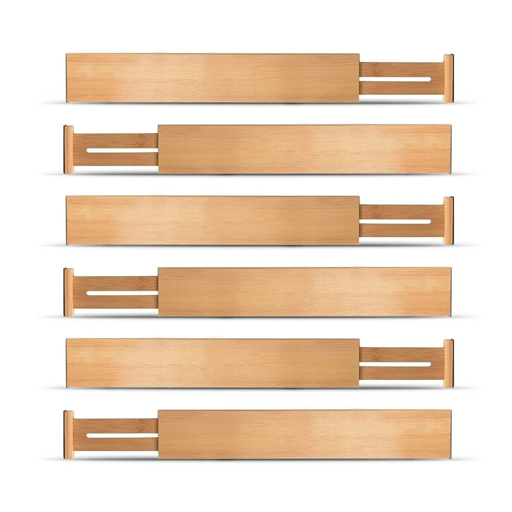 Bamboo Kitchen Drawer Organizer Bambusi Expandable Adjustable Divider