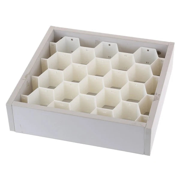 Ybmhome Plastic Cellular Partition Honeycomb Shaped Drawer Closet Shelf Divider White Set of 8 - Set of 8