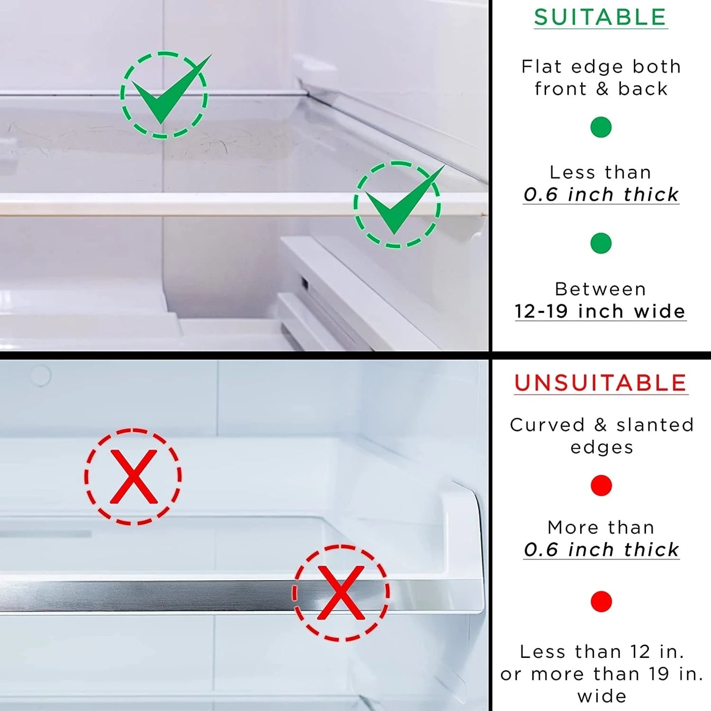 Sorbus Pull Out Fridge Drawer - Attachable Deli Drawer - Adjustable Refrigerator Storage Bin - Clear Design