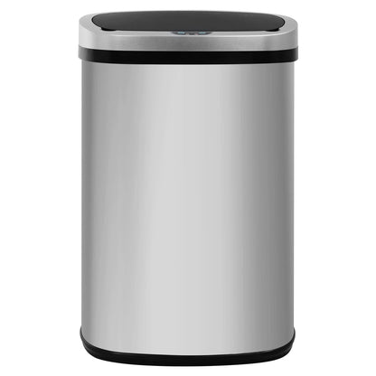 Motion Sensor 13 Gallon 50 Liter Stainless Steel Odorless Slim Trash Can by Furniture of America