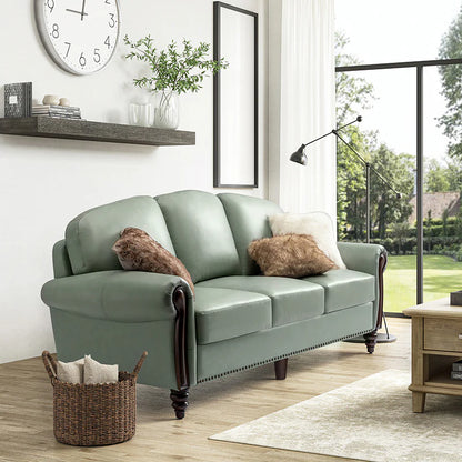 Christoph 84" Genuine Leather Sofa