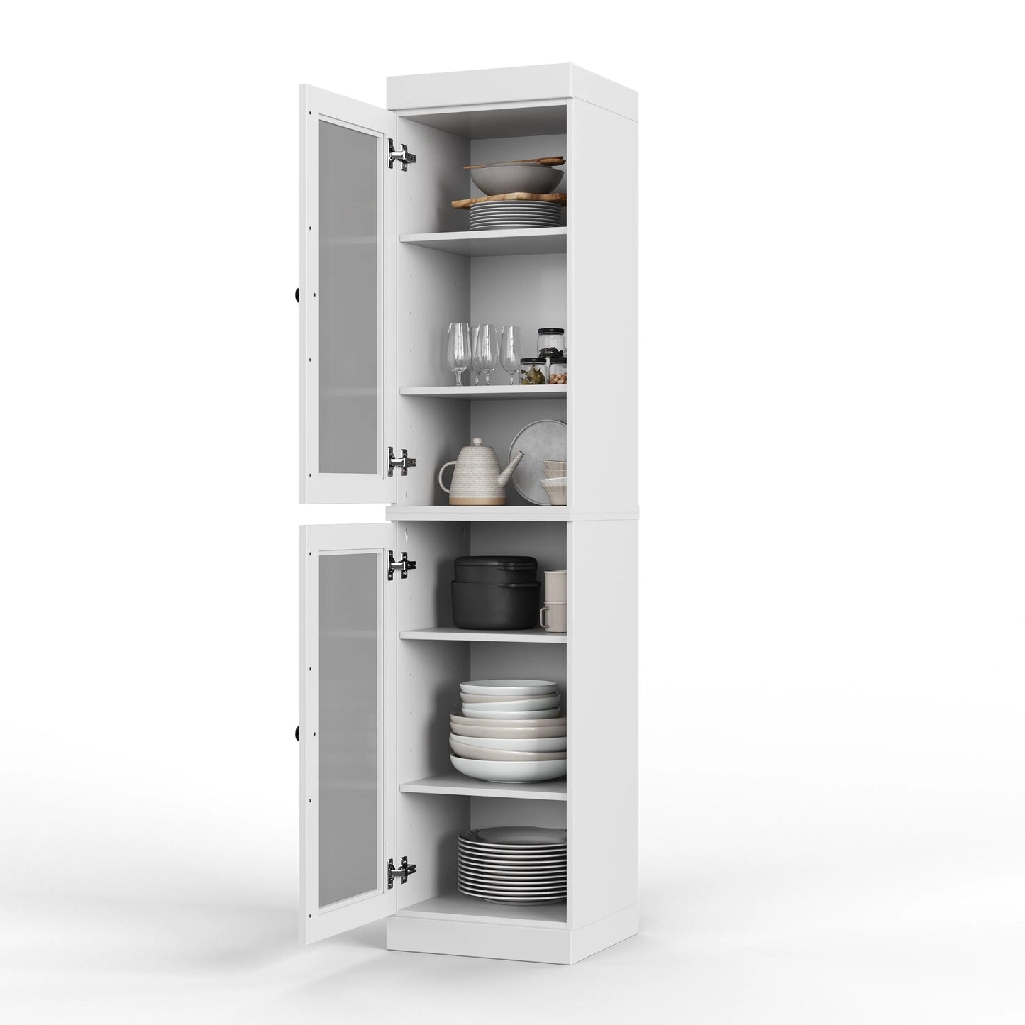 100% Solid Wood 16.5" Kitchen Pantry Cabinet with Doors by Palace Imports
