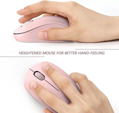 seenda Wireless Mouse, 2.4G Noiseless Mouse with USB Receiver - Portable Computer Mice for PC, Tablet, Laptop with Windows System - Mint Green