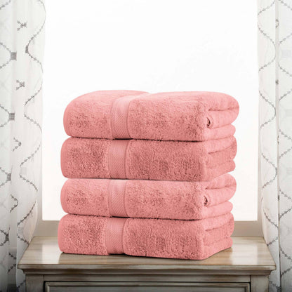 Superior Egyptian Cotton Pile Heavyweight Bath Towel Set of 4