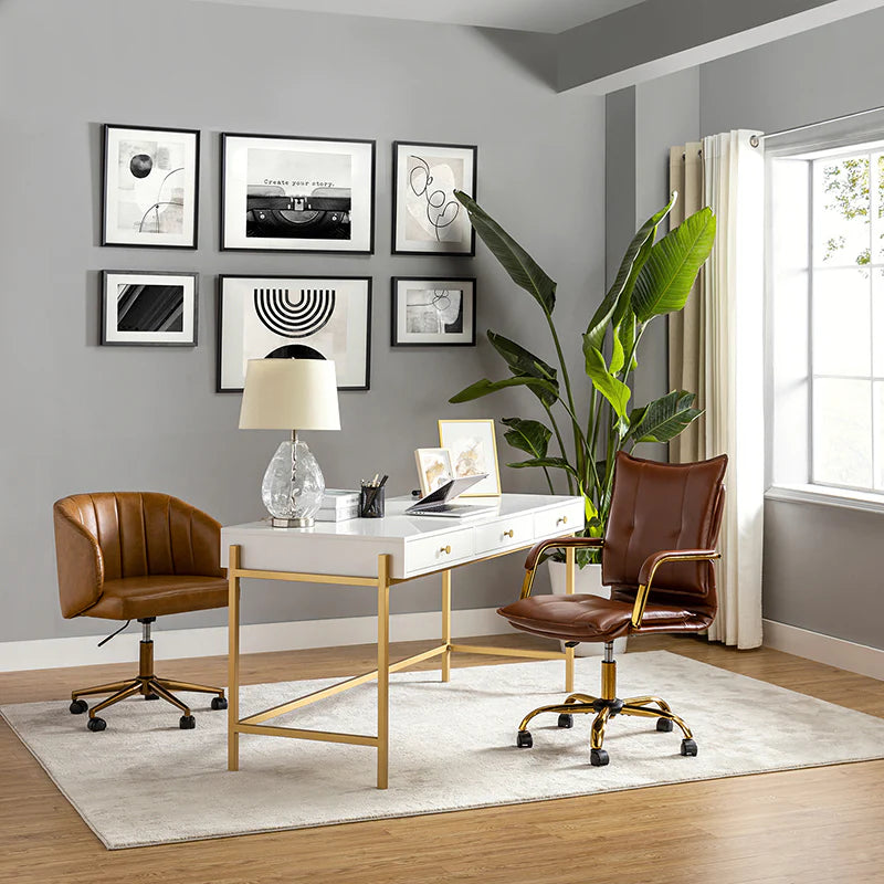 Michele Vegan Leather Task Accent Chair