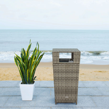 SAFAVIEH Outdoor Jennie Trash Bin (Fully Assembled)
