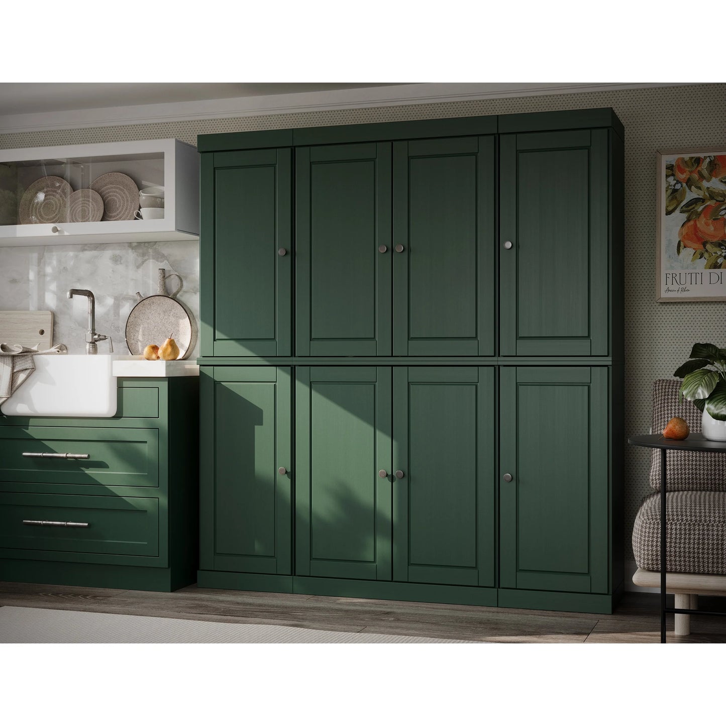 100% Solid Wood 65" Kitchen China Pantry Buffet by Palace Imports - 65" x 71.5"