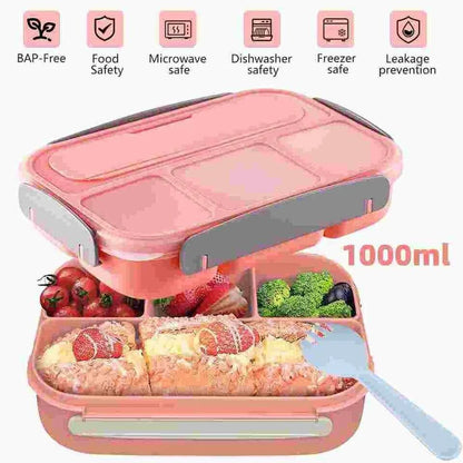 1L Bento Lunch Box with 4 Compartments