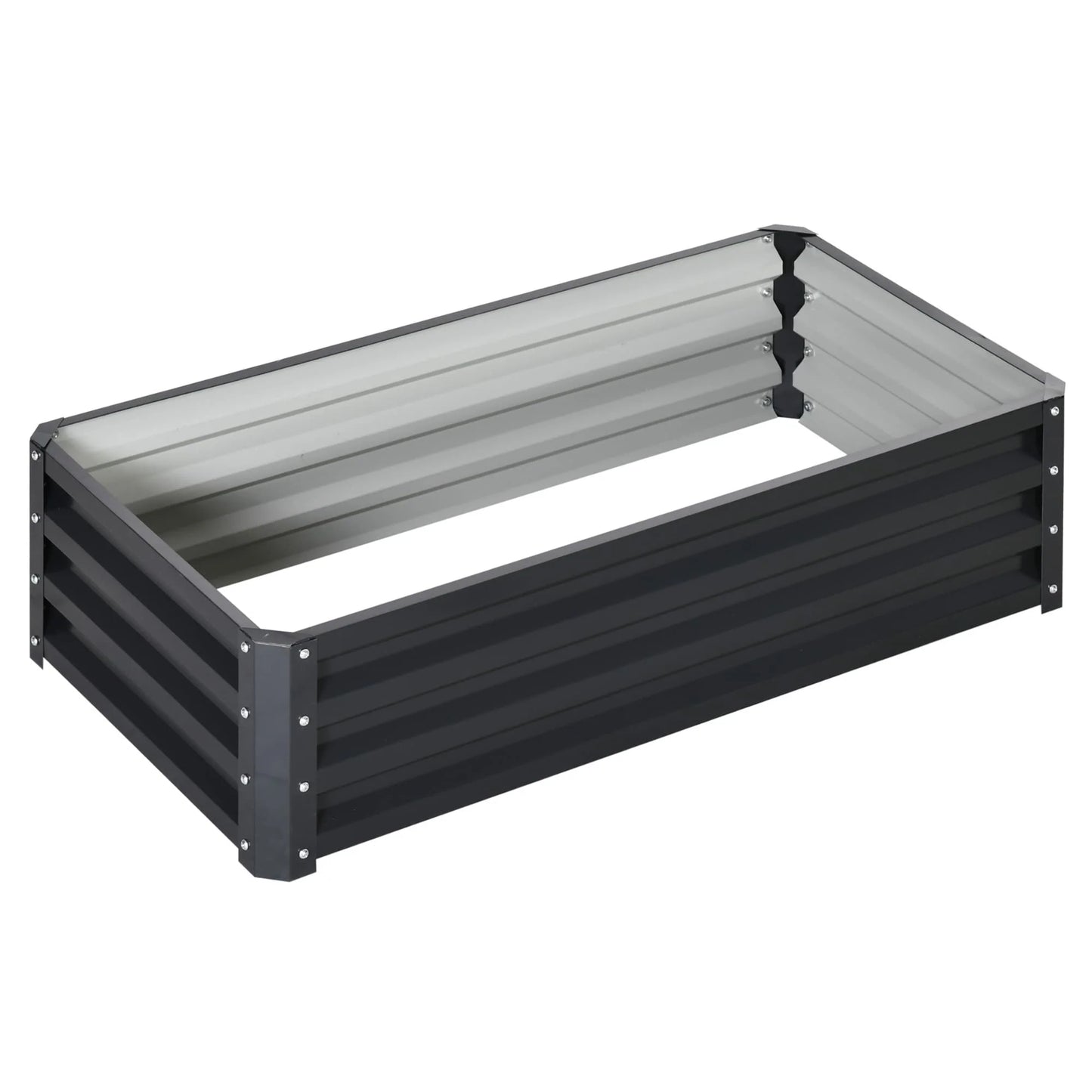 Outsunny Raised Garden Bed Box with Weatherized Steel Frame for Vegetables, Flowers, Plants and Herbs