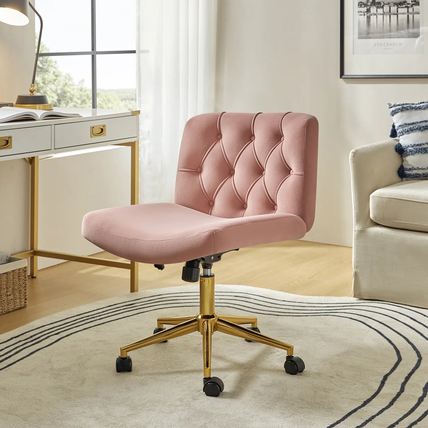 Norm Modern Flannel Adjustment Office Chair