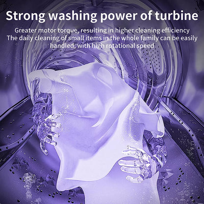 Portable Washing Machine, High Capacity Mini Washer with 3 Modes Deep Cleaning Half Automatic Washt, Foldable Washing Machine with Soft Spin Dry for Socks, Baby Clothes, Towels, Delicate Items (Purple)