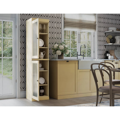 100% Solid Wood 16.5" Kitchen Pantry Cabinet with Doors by Palace Imports
