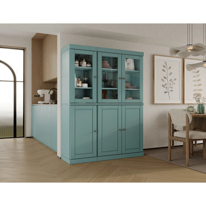 Palace Imports 100% Solid Wood 48.5" China Pantry Cabinet with Solid or Clear Glass Doors and Adjustable Shelves - 48.5" x 71.5"