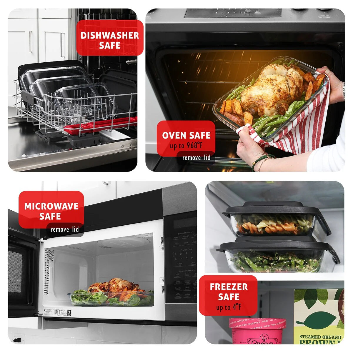 Eatex Baking Lasagna Pans Set with lid