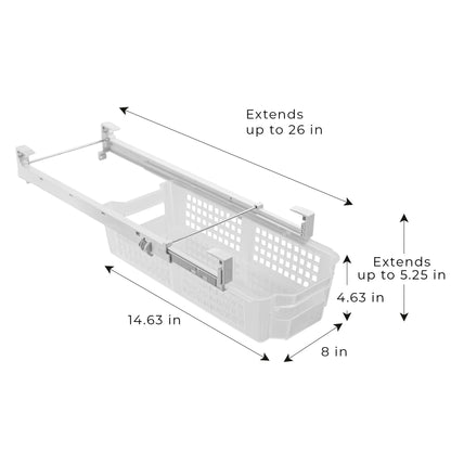Smart Design Adjustable Pull Out Refrigerator Drawer
