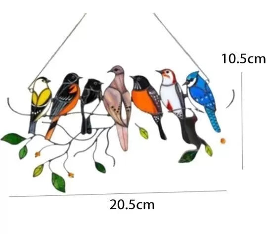 🐦🔥 Last Day 70% OFF-Birds Stained  Window  Panel Hangings🎁