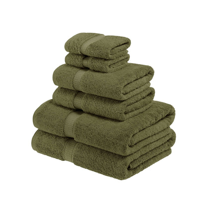 Superior Egyptian Cotton Pile Heavyweight 6-Piece Towel Set