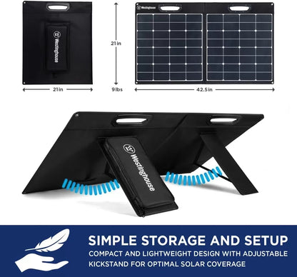 Westinghouse 155Wh 150 Peak Watt Portable Power Station and Solar Generator, Pure Sine Wave AC Outlet, Backup Lithium Battery for Camping, Home, Travel, Indoor/Outdoor Use (Solar Panel Not Included)