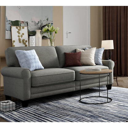 Serta Copenhagen 78" Sofa Couch for Two People with Pillowed Back Cushions and Rounded Arms