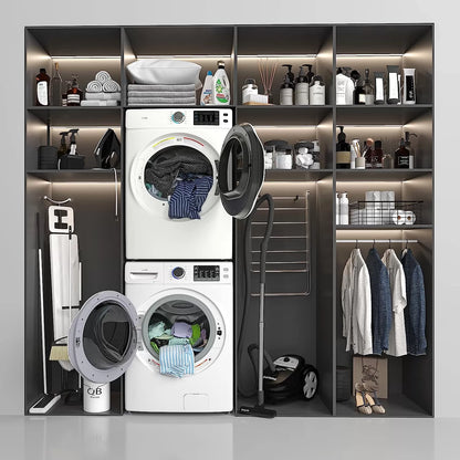 KoolMore FLW-3CWH Front Load Machine, 2.7 Cu. Ft, Space Saving Unit with 20-Minute Quick, 12 Washing Cycles, Quiet Inverter Motor [120V],