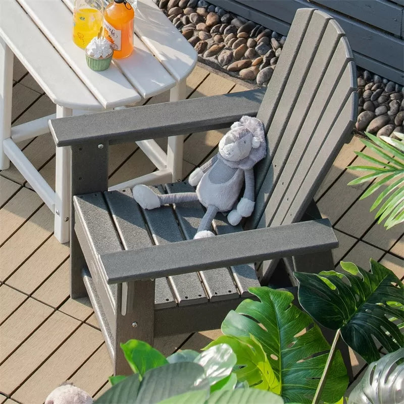 Patio Kids Adirondack Chair Outdoor Chair with Ergonomic Backrest