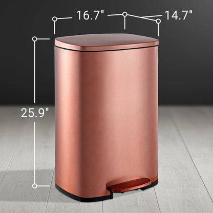 happimess 13-Gallon Trash Can with Soft-Close Lid and FREE Mini Trash Can