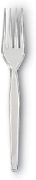 Dixie 7.13" Heavy-Weight Polystyrene Plastic Fork by GP PRO (Georgia-Pacific), Clear, FH017 , Case of 1,000