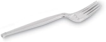 Dixie 7.13" Heavy-Weight Polystyrene Plastic Fork by GP PRO (Georgia-Pacific), Clear, FH017 , Case of 1,000