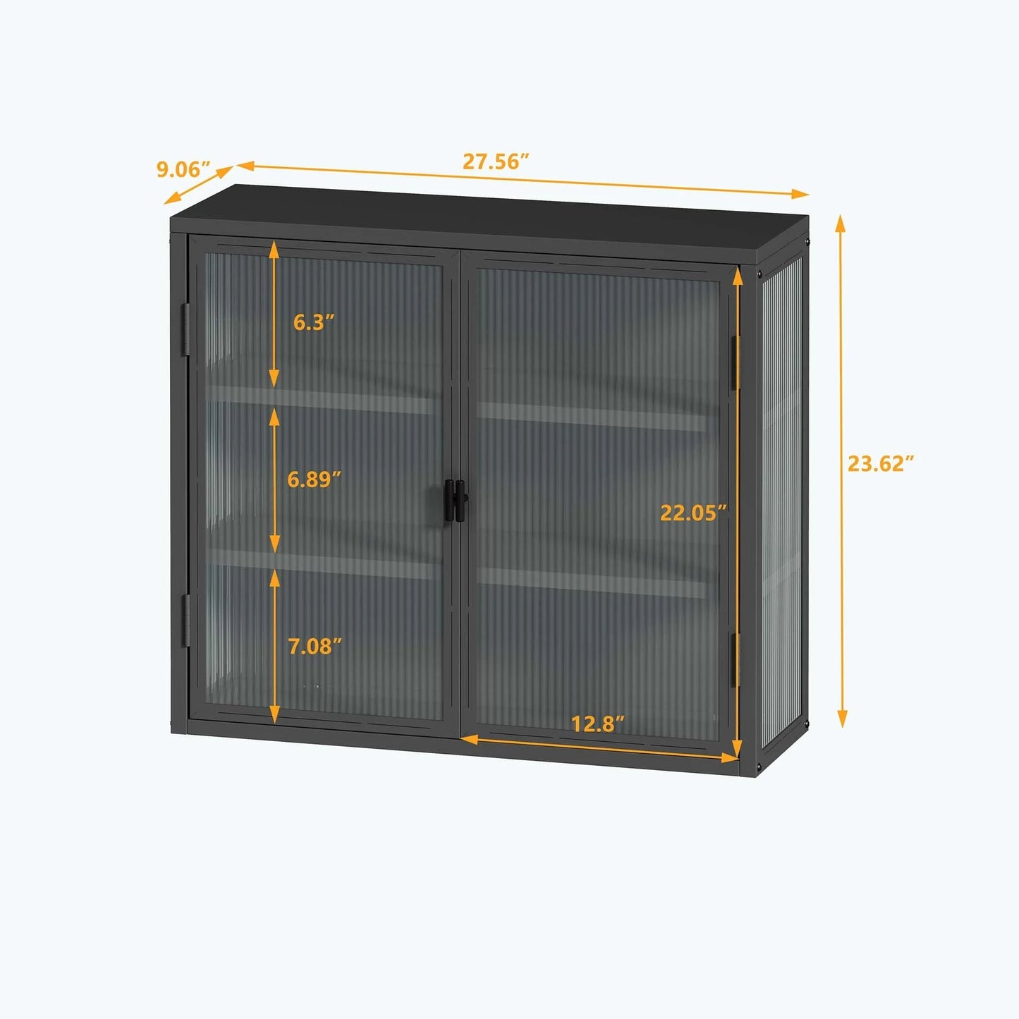 Retro Style Glass Door Wall Cabinet
