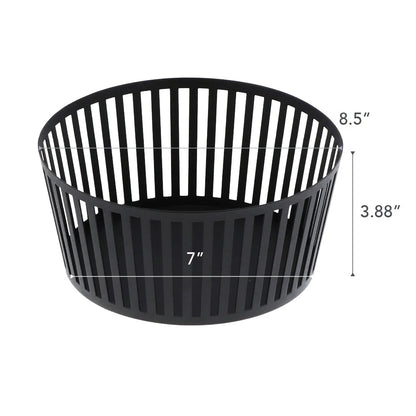 Yamazaki Home Fruit Basket - Two Sizes, Steel, Tall - L 8.46 x W 8.46 x H 3.94 inches