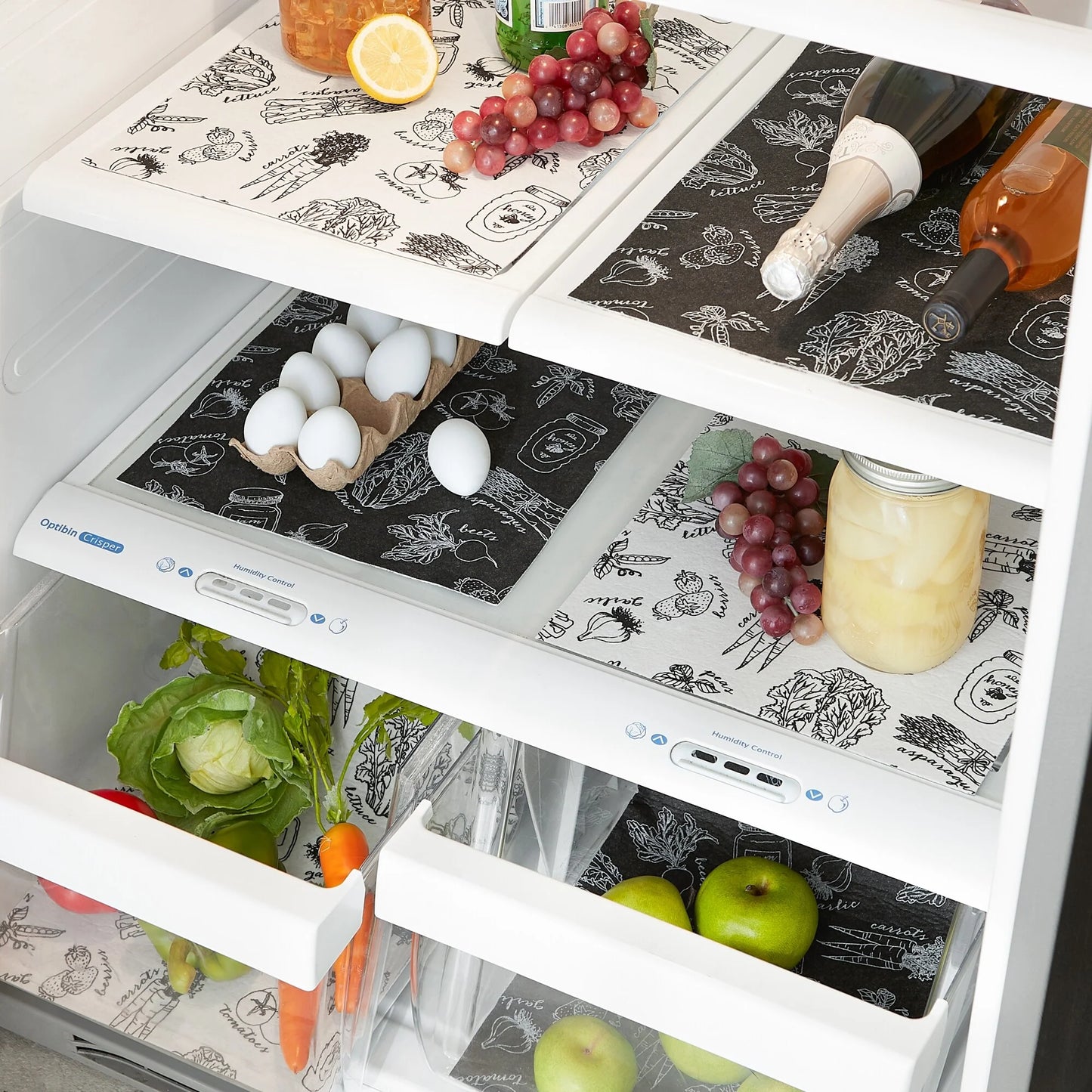 DII Nautical Blue Market Print Fridge Liner (Set of 6)