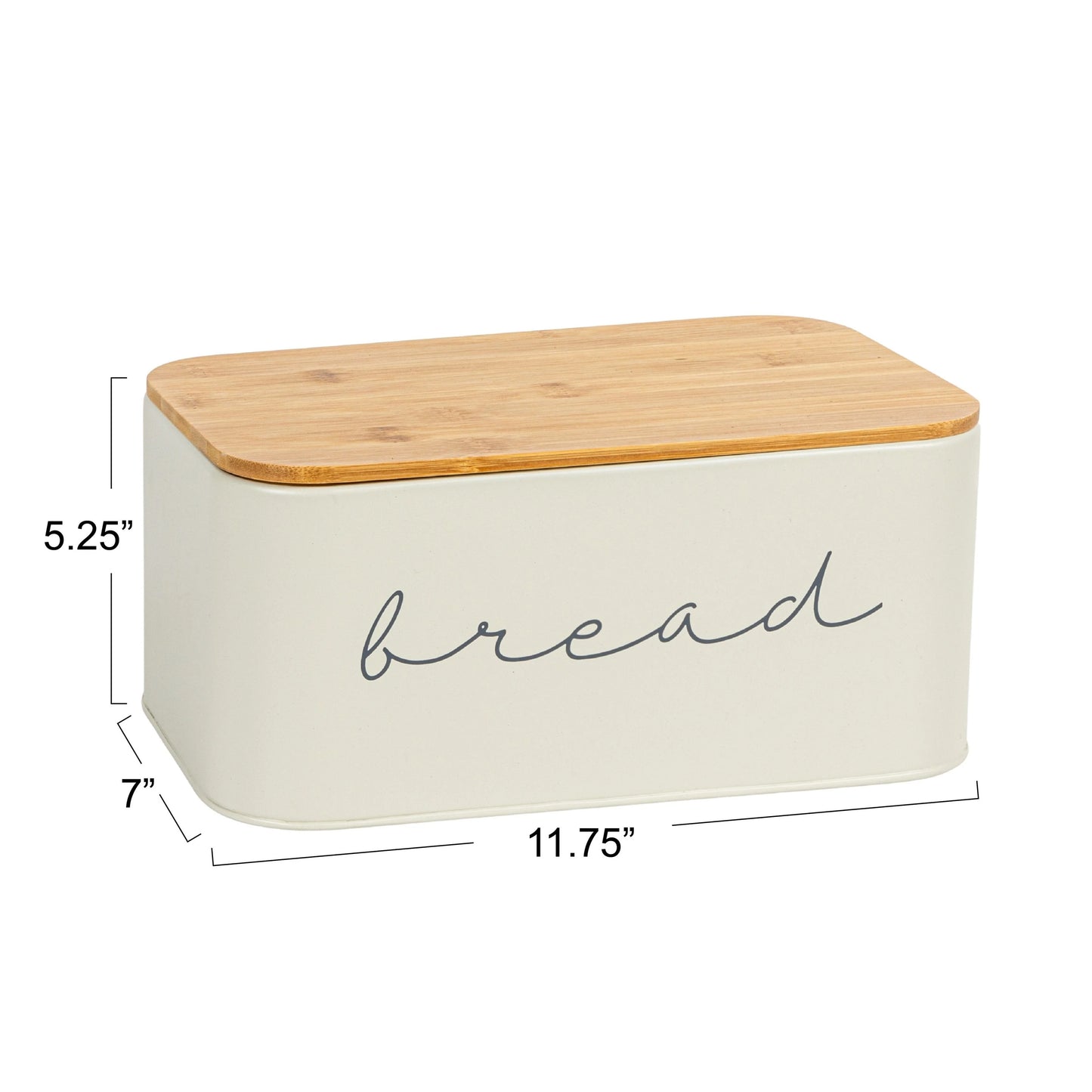 Metal "Bread" Bin with Bamboo Lid