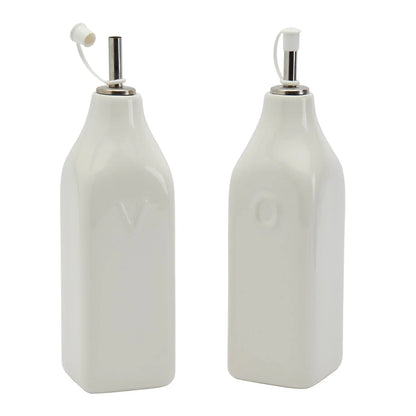 Denmark Tools for Cooks White Ceramic Oil & Vinegar Cruet Set