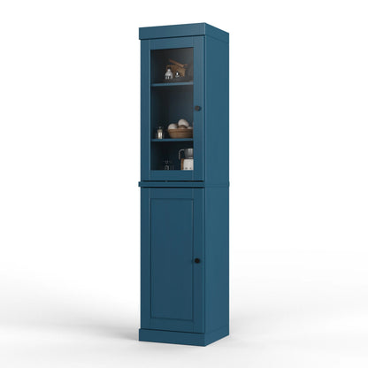 100% Solid Wood 16.5" Kitchen Pantry Cabinet with Doors by Palace Imports