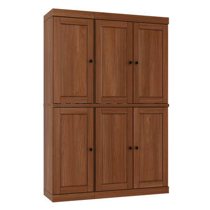 Palace Imports 100% Solid Wood China Pantry with Glass or Solid Wood Doors and 2-Drawers - 48.5" x 71.5"