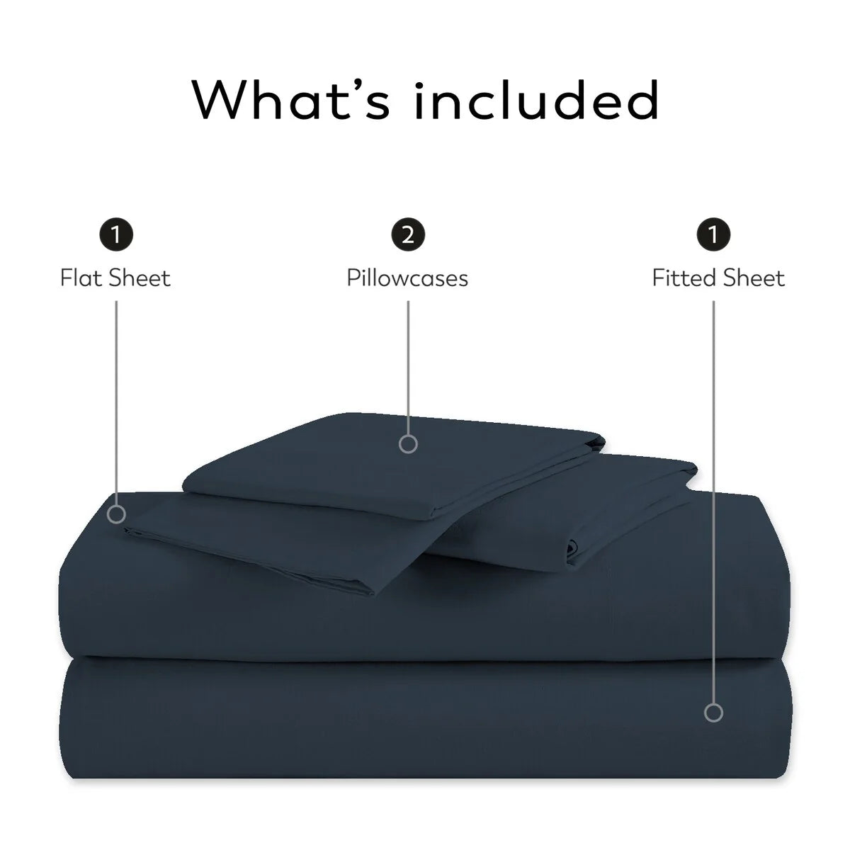 Color Sense 1200TC Premium Cotton-Blend Wrinkle-Resistant Sheet Set