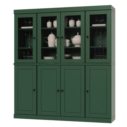 100% Solid Wood 65" Kitchen China Pantry Buffet by Palace Imports - 65" x 71.5"
