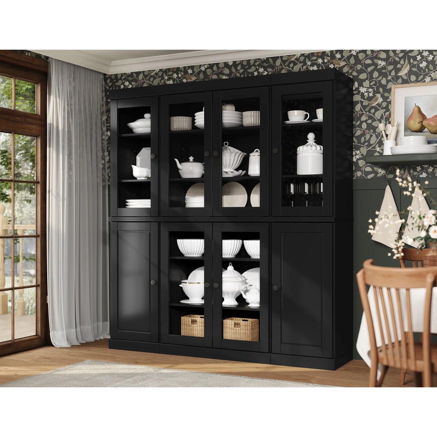 100% Solid Wood 65" Kitchen China Pantry Buffet by Palace Imports - 65" x 71.5"