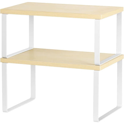 Stackable Kitchen Cabinet Shelves Organizer