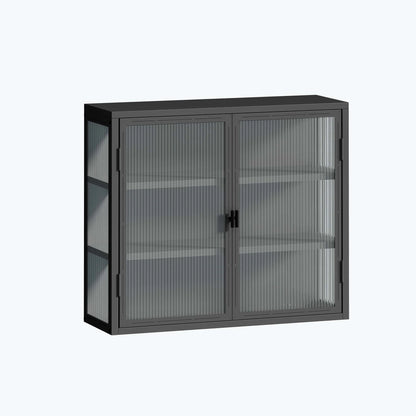 Retro Style Glass Door Wall Cabinet