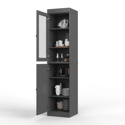 100% Solid Wood 16.5" Kitchen Pantry Cabinet with Doors by Palace Imports