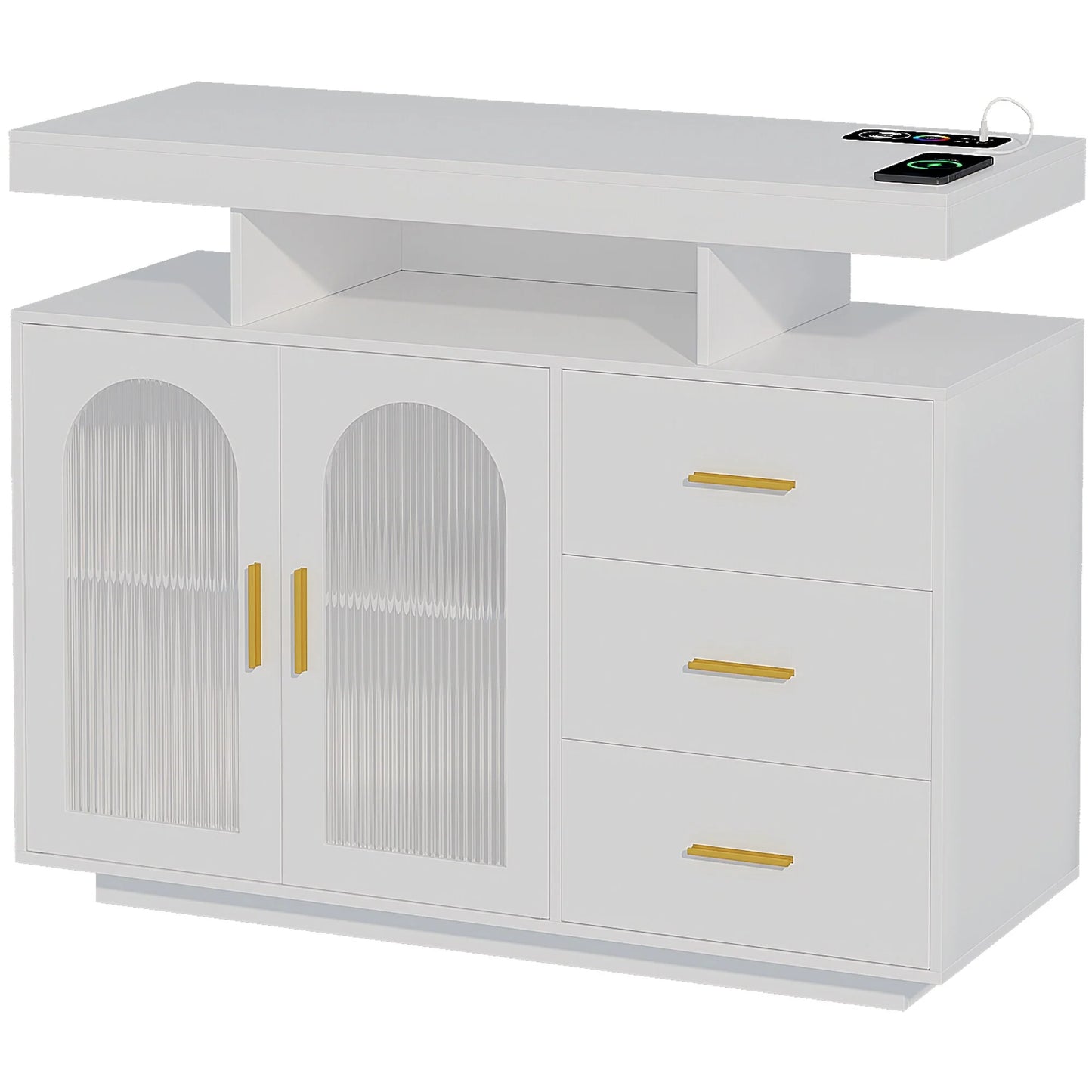 39''Wide Sideboard With LED Light - N/A