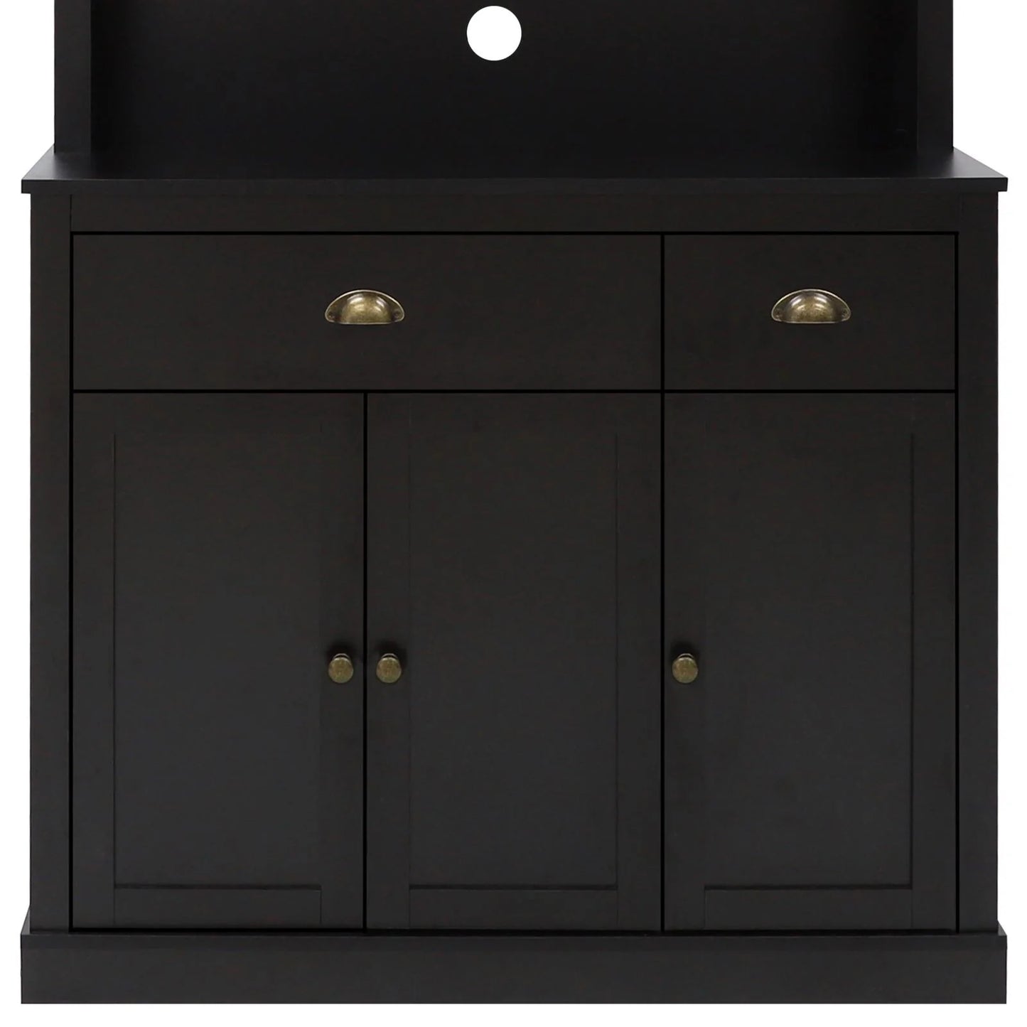 VEIKOUS Pantry Kitchen Cabinet Storage with Microwave Stand and 3 Adjustable Shelves